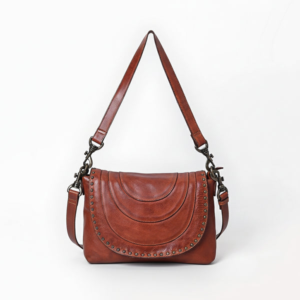 SWC174 Studded Leather Crossbody Bag