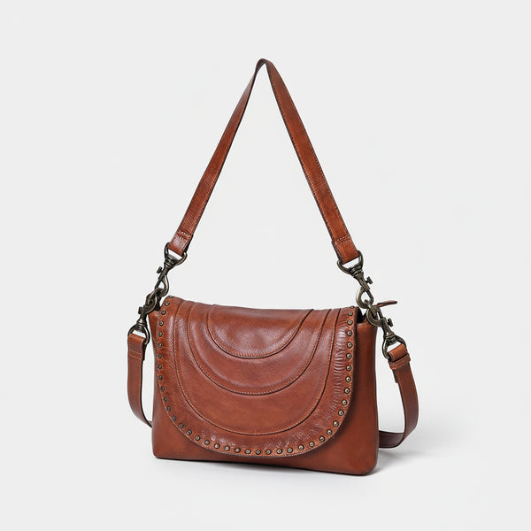 SWC174 Studded Leather Crossbody Bag