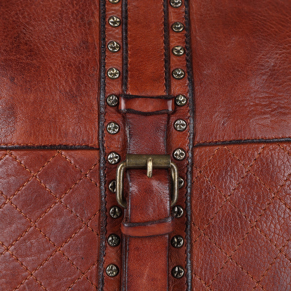 SWC175 Studded Leather Shoulder Bag