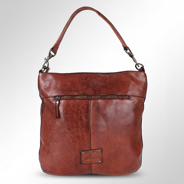 SWC175 Studded Leather Shoulder Bag