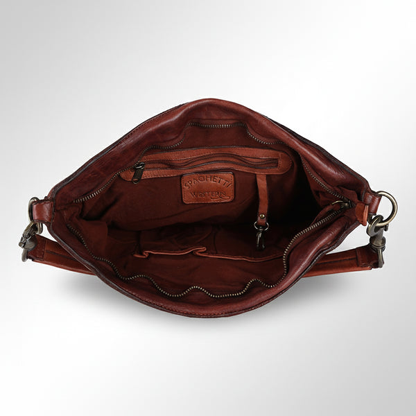 SWC175 Studded Leather Shoulder Bag
