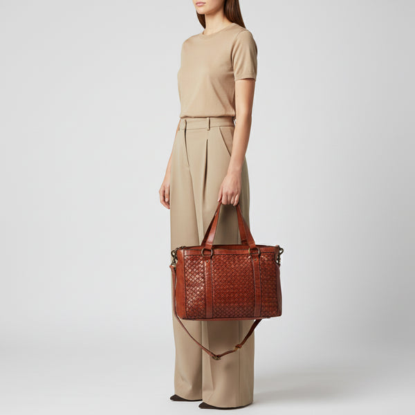 SWC181 Valcora - Basket Weave Tote Bag