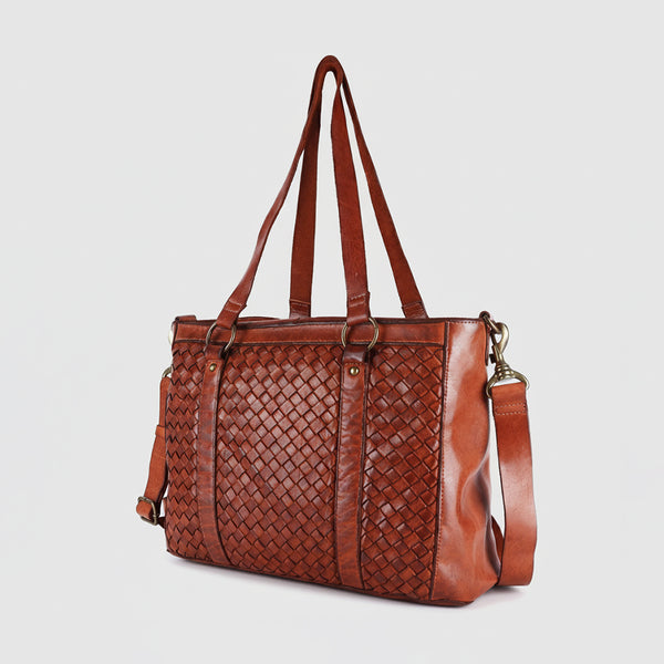 SWC181 Valcora - Basket Weave Tote Bag