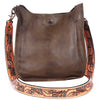 ADBGM245 Leather Crossbody Bag - Western Hand-Tooled Strap Purse