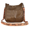 ADBGM245 Leather Crossbody Bag - Western Hand-Tooled Strap Purse