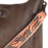 ADBGM245 Leather Crossbody Bag - Western Hand-Tooled Strap Purse