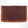 ADBGM246 Leather Whipstitch Wallet - Compact Horizontal Western Card Holder