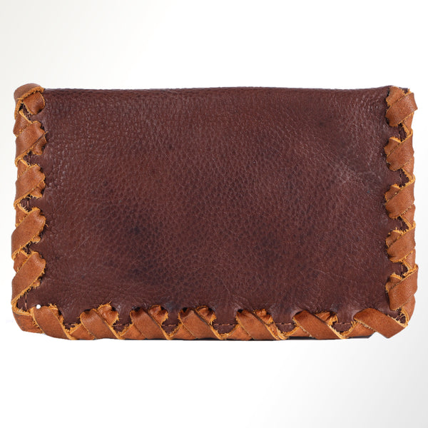 ADBGM246 Leather Whipstitch Wallet - Compact Horizontal Western Card Holder