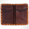 ADBGM246 Leather Whipstitch Wallet - Compact Horizontal Western Card Holder