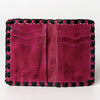 ADBGM246 Leather Whipstitch Wallet - Compact Horizontal Western Card Holder