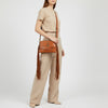 SWC147 Compact Leather Fringes Crossbody