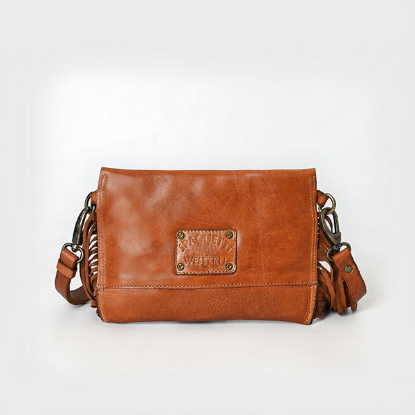 SWC147 Compact Leather Fringes Crossbody
