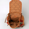 ADBG703 American Darling Handcrafted Floral Tooled Leather and Saddle Blanket Backpack Bag