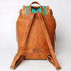 ADBG703 American Darling Handcrafted Floral Tooled Leather and Saddle Blanket Backpack Bag
