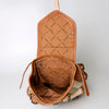 ADBG703 American Darling Handcrafted Floral Tooled Leather and Saddle Blanket Backpack Bag