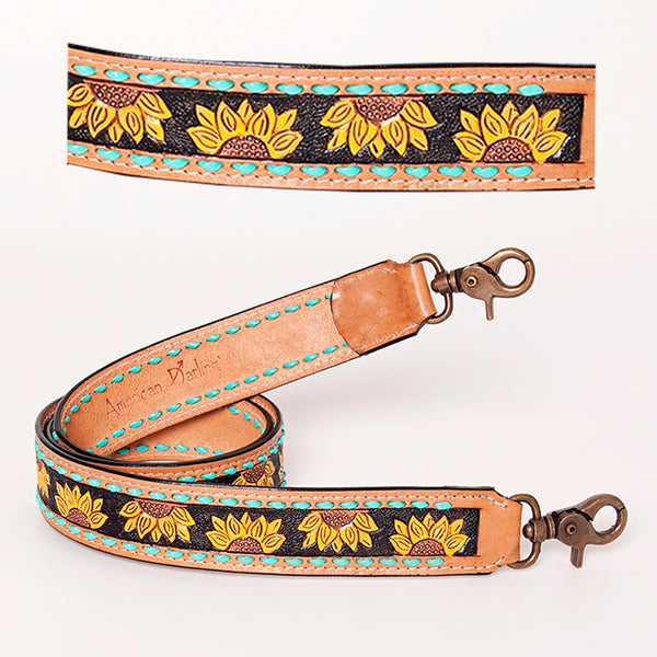 LC-ADSTF101AHand Tooled Genuine Leather Handle Strap