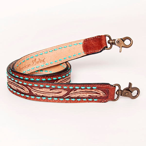 LC-ADSTF108 Hand Tooled Genuine Leather Handle Strap