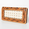 ADBG488 Western Hand Tooled Genuine Leather Floral Crossbody Wallet Clutch