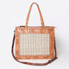 ADBG780A American Darling Hand Tooled Western Leather Tote Bag - Floral Carved Handcrafted Purse