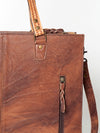 ADBG780A American Darling Hand Tooled Western Leather Tote Bag - Floral Carved Handcrafted Purse