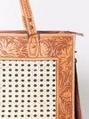 ADBG780A American Darling Hand Tooled Western Leather Tote Bag - Floral Carved Handcrafted Purse