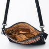 ADBG109 American Darling Hand-Tooled and Floral Embossed Leather Western Crossbody Bag