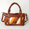 ADBG685 American Darling Handcrafted Western Leather Tote Bag with Braided Handle