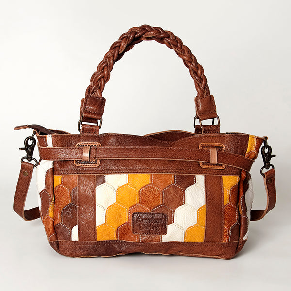 ADBG685 American Darling Handcrafted Western Leather Tote Bag with Braided Handle