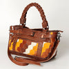 ADBG685 American Darling Handcrafted Western Leather Tote Bag with Braided Handle