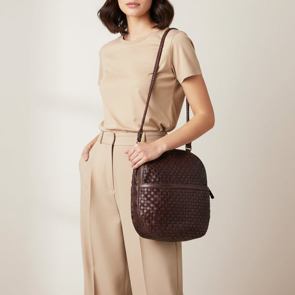 SWC130 Modern Weave-Pattern Shoulder Bag