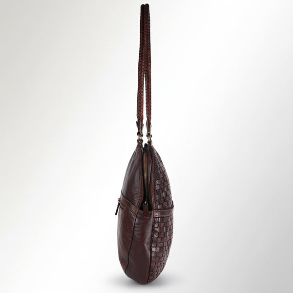 SWC130 Modern Weave-Pattern Shoulder Bag
