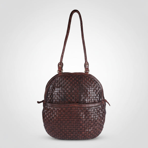SWC130 Modern Weave-Pattern Shoulder Bag