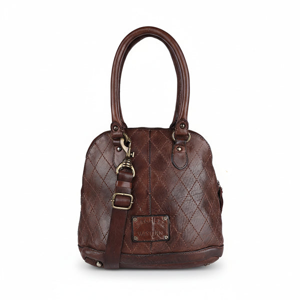 SWC123 Heritage Diamond-Stitch Dome Tote
