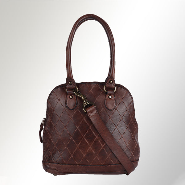 SWC123 Heritage Diamond-Stitch Dome Tote