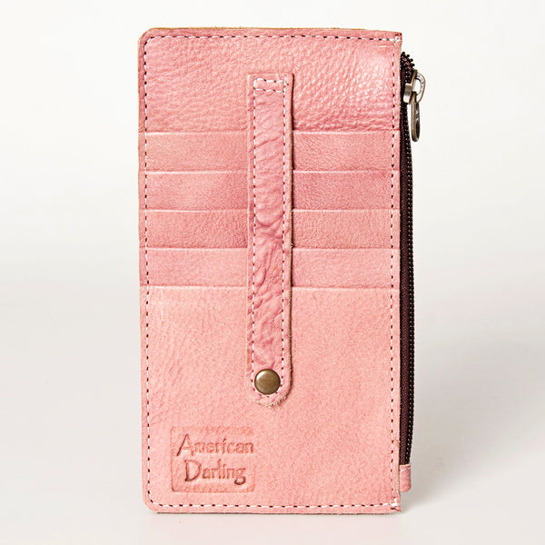 ADBG810 American Darling Pink Handcrafted Leather Card-Holder - Premium Full Grain Western Slim Wallet