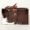 ADBG813 American Darling Hair-On Cowhide Card-Holder Bag with Leather Snap Strap
