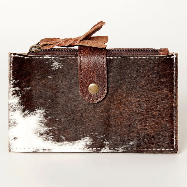 ADBG813 American Darling Hair-On Cowhide Card-Holder Bag with Leather Snap Strap