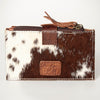 ADBG813 American Darling Hair-On Cowhide Card-Holder Bag with Leather Snap Strap