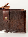 ADBG813 American Darling Hair-On Cowhide Card-Holder Bag with Leather Snap Strap