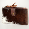 ADBG813 American Darling Hair-On Cowhide Card-Holder Bag with Leather Snap Strap