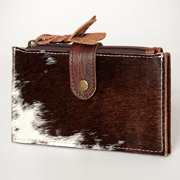 ADBG813 American Darling Hair-On Cowhide Card-Holder Bag with Leather Snap Strap