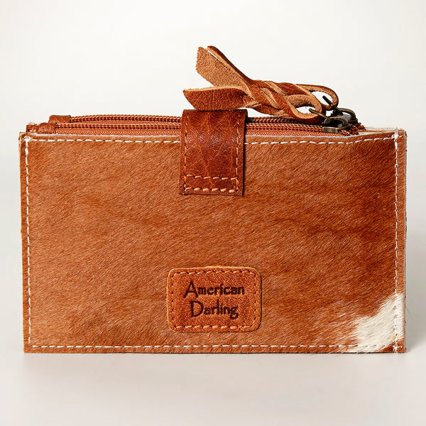 ADBG813 American Darling Hair-On Cowhide Card-Holder Bag with Leather Snap Strap