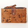 ADBG813 American Darling Hair-On Cowhide Card-Holder Bag with Leather Snap Strap