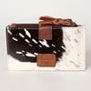 ADBG813 American Darling Hair-On Cowhide Card-Holder Bag with Leather Snap Strap