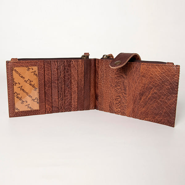 ADBG813 American Darling Hair-On Cowhide Card-Holder Bag with Leather Snap Strap