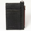 ADBG814 American Darling Genuine Leather Slim Card Holder Wallet with Zipper Pocket