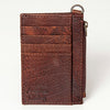 ADBG814 American Darling Genuine Leather Slim Card Holder Wallet with Zipper Pocket