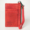 ADBG814 American Darling Genuine Leather Slim Card Holder Wallet with Zipper Pocket
