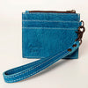 ADBG816 American Darling Genuine Leather Wristlet Card Holder with Snap Tab & Zip Pocket