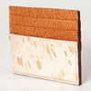 ADBG817 Handcrafted Hair on Hide Card Holder Pebbled Leather Western Slim Card Case
